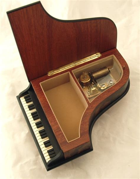 metal music box piano|vintage piano music box.